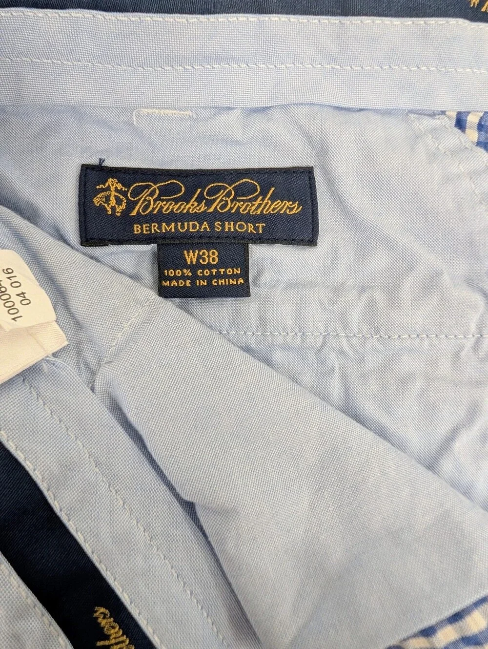 Brooks Brothers Blue Gingham Shorts Size 38